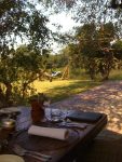 View from the dining deck at Camp Jabulani